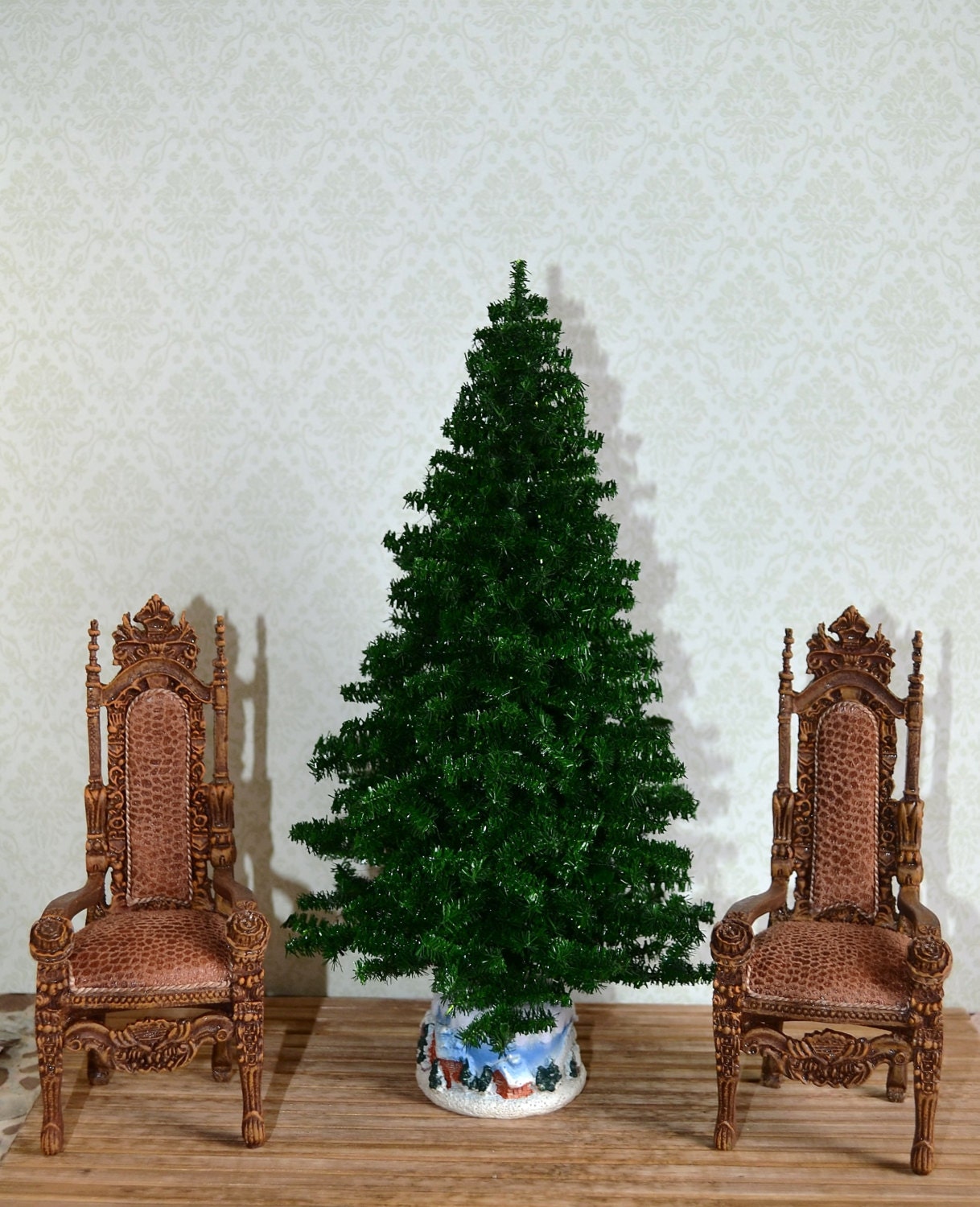 Dollhouse Miniature Christmas tree Dollhouse Christmas tree