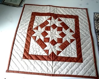 Amish Quilted Wall Hanging Stars And Cubes  HB131