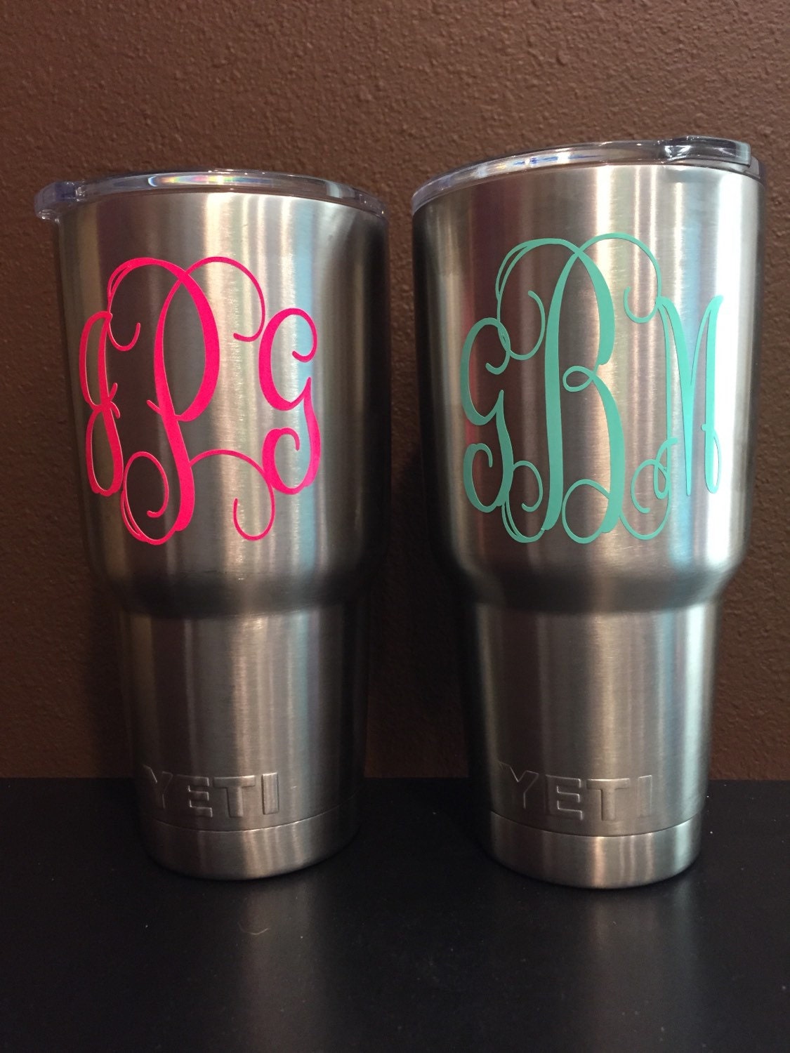 Monogram Decals for Yeti Cups