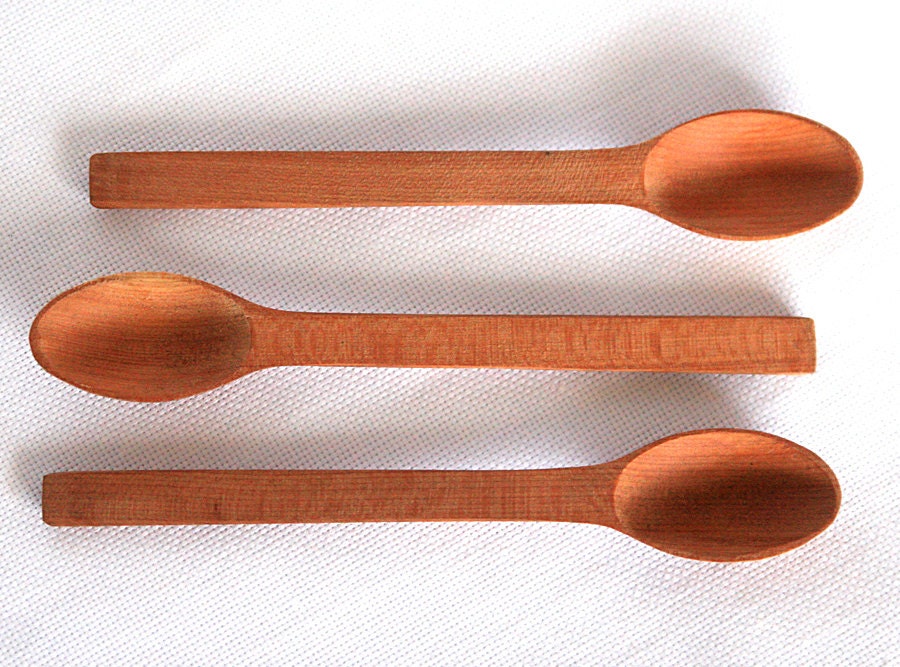 Wood teaspoon set Wooden teaspoon set Wood spoon set Wooden