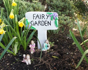 FAIRY GARDEN Sign - Made from Resin - Suitable for Outside - Brand New