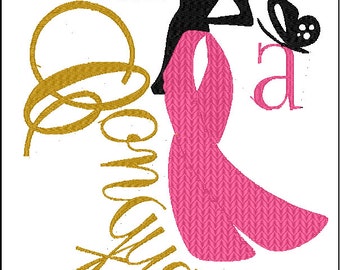 Breast Cancer Embroidery Design