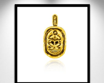 Vermeil during cartridge _ pendant cartridge gilt scarab beetle