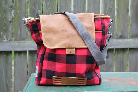 red buffalo check purse