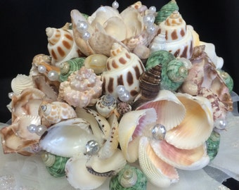 Seashell wedding bouquet