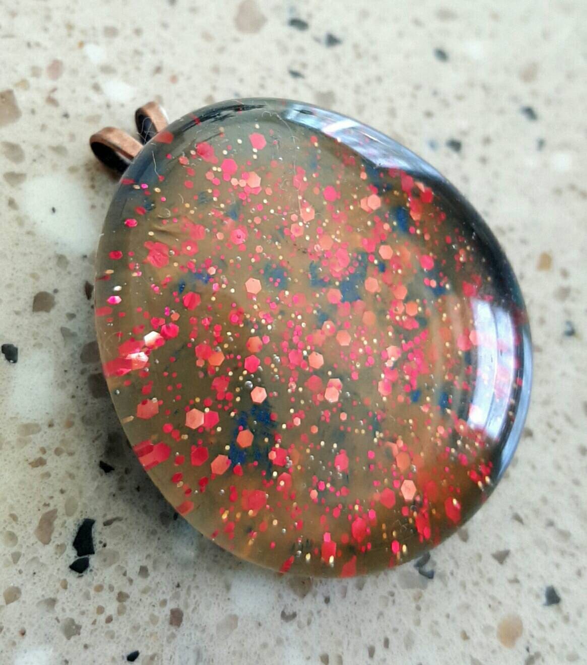 Glitter Pendant/Glitter Jewelry/Princess by PopRocksBox on Etsy