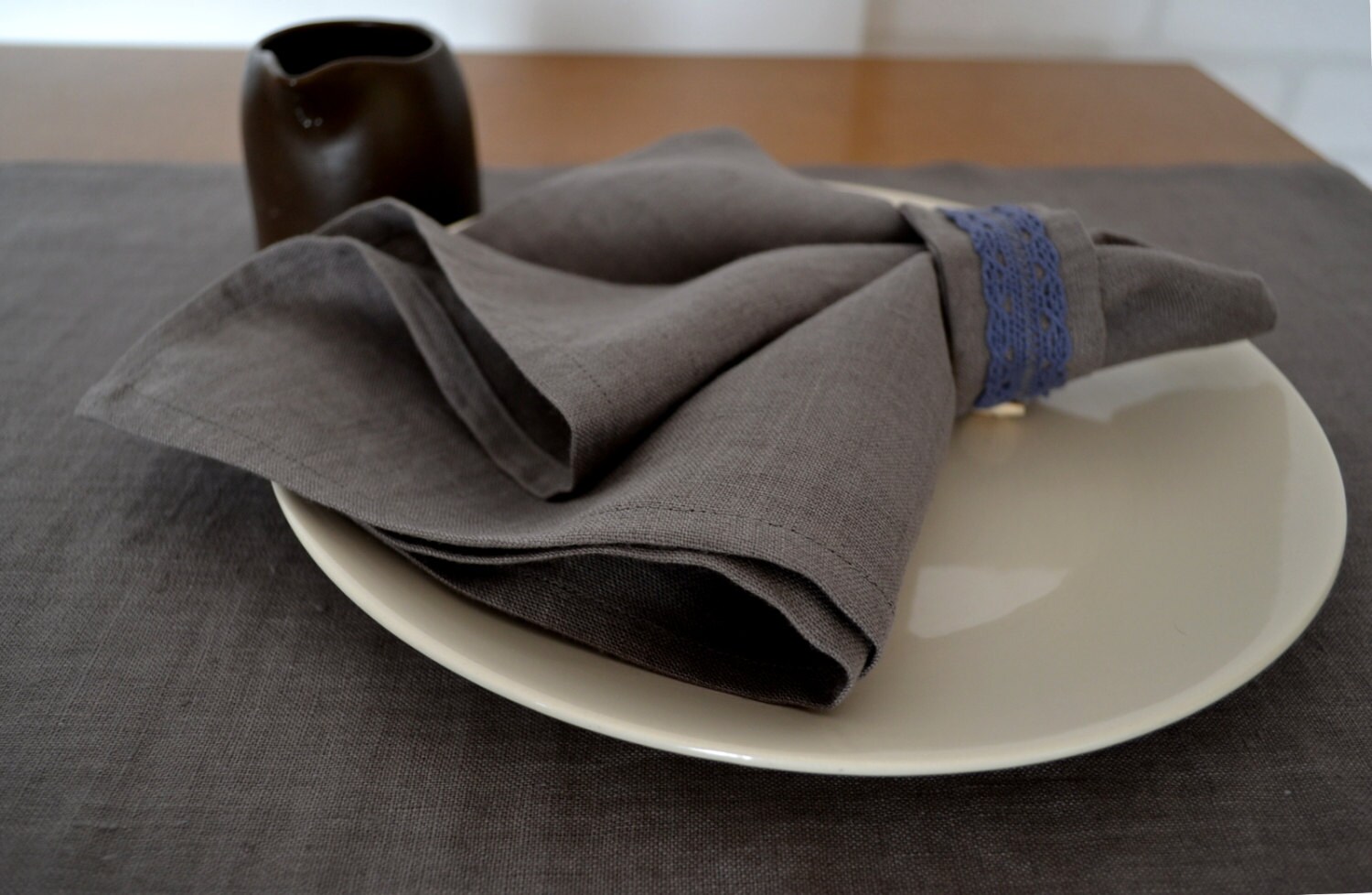 Gray Linen Napkins set Napkins setCloth Napkins Cloth