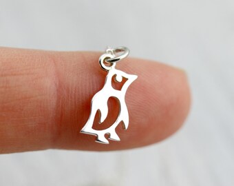 Tiny Penguin Necklace - Sterling Silver Tiny Penguin Necklace - Penguin Jewelry - Penguin Pendant Baby Penguin Arctic Charm Bird Necklace