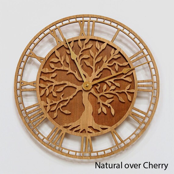 Tree of Life Wood Wall Clock