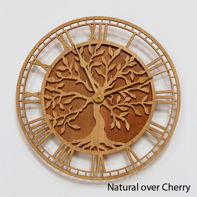 Tree Of Life Wood Wall Clock