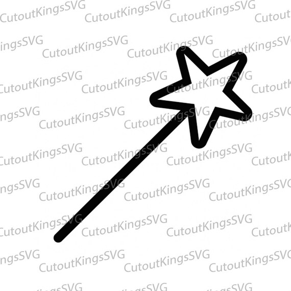 Magic Wand Stencil SVG Files For Cutting by CutoutKingsSVG on Etsy