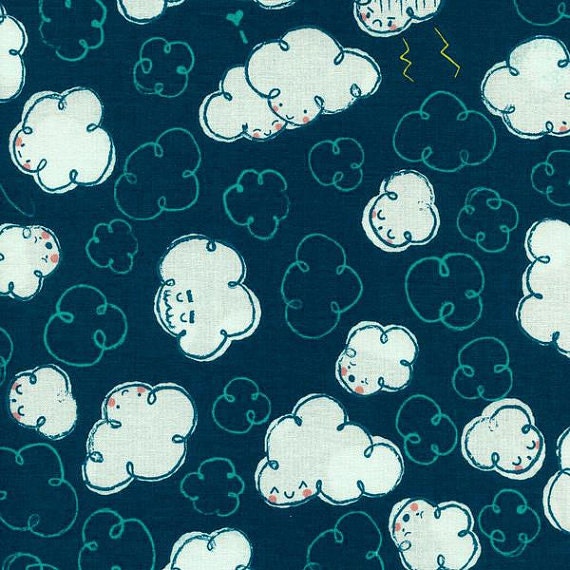 Items similar to Cloud Fabric, Cotton and Steel, Modern Fabric, Fabric by the Yard, Clothing