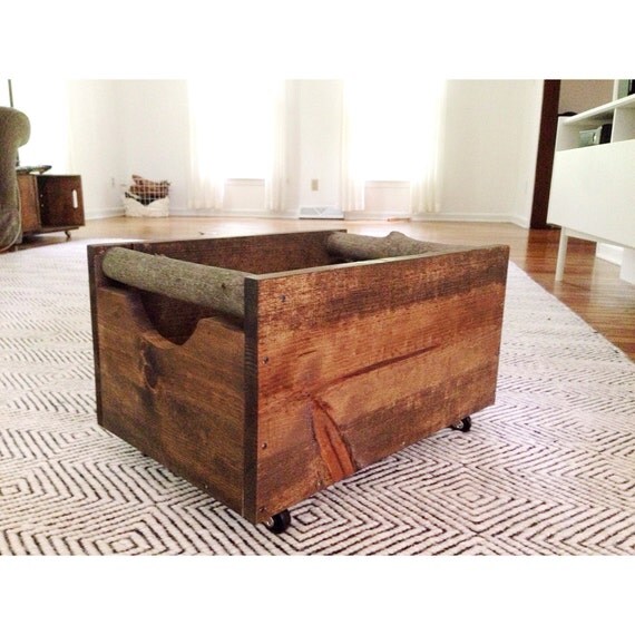 Rustic Large Wooden Storage Crate Rustic Box Handmade