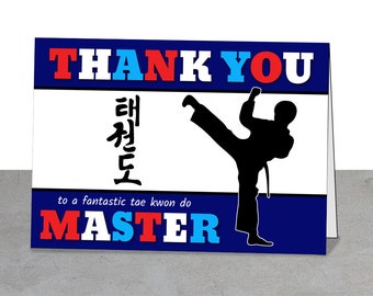 karate instructor letter you thank Tae kwon party Etsy do