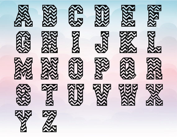 Download Chevron font for cutting in Svg Dxf Pdf Eps and Png by ...