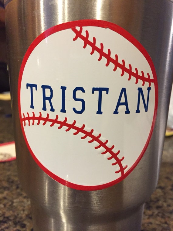 Baseball Yeti/Tumbler Decal by SimplyUniqueSCL on Etsy