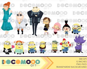 Buy 1 Get 1 !! Minion Clipart / Digital Clip Art for Commercial and Personal Use / INSTANT DOWNLOAD