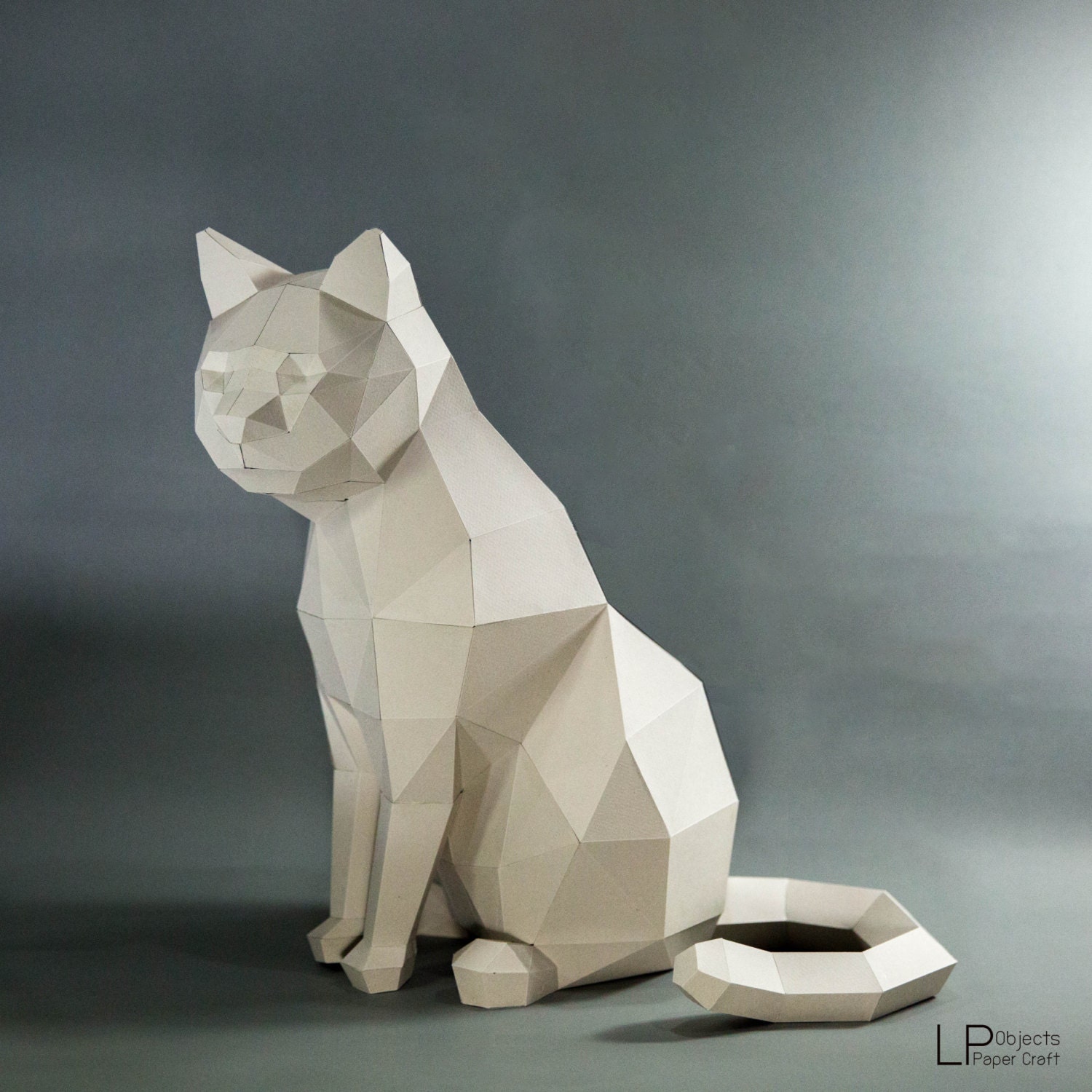 Low Poly Cat Papercraft 4329