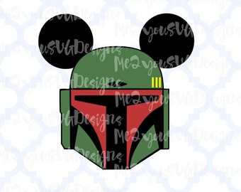 Boba Fett Mouse Head SVG,EPS,PNG,Studio