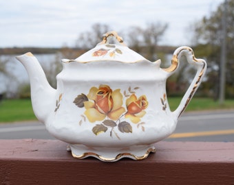 Vintage English Ceramic Teapot by Arthur Wood/ Vintage Tea Kettle/