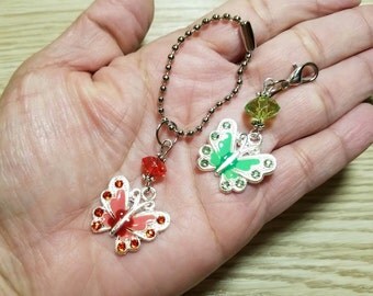 10 Pieces - Butterfly Party Favors - Zipper Pulls