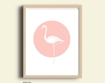 Pink Wall Art flamingo art | etsy Pink Wall Art flamingo art | etsy