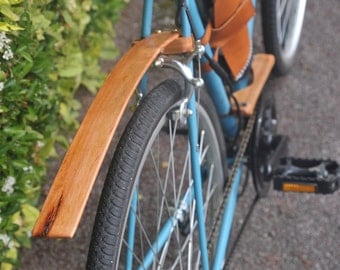 Rear Bicycle hardwood fenders / mudguards