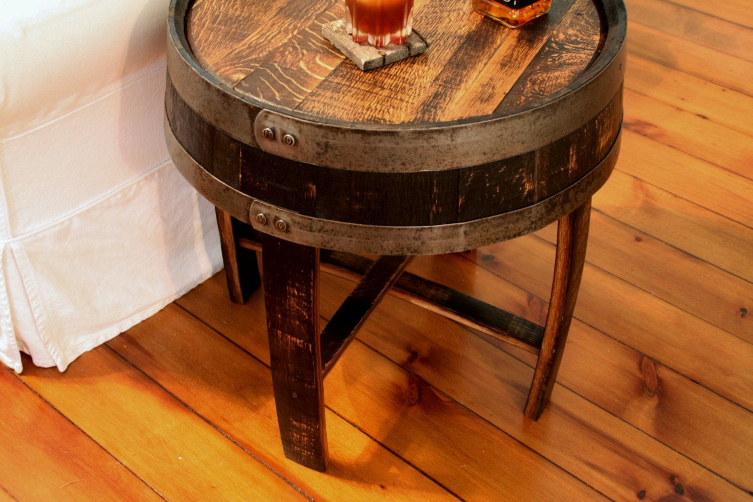 handcrafted-oak-whiskey-barrel-end-table