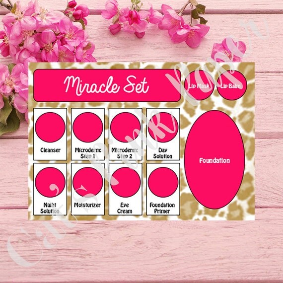 Tray Inserts Mary Kay Hot Pink Leopard Print by CatsPinkPaper