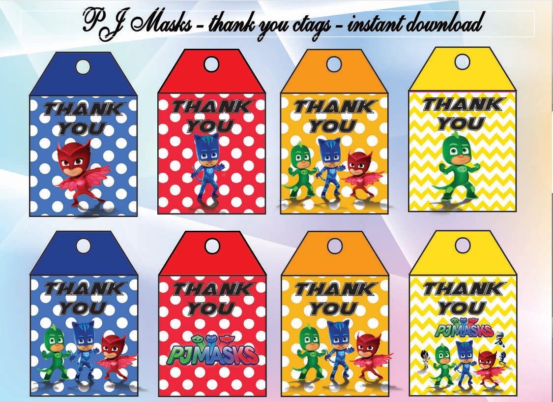 Instant Download PJ Masks Thank You Tags PJ Masks instant-download-pj-masks-thank-you-tags-pj-masks