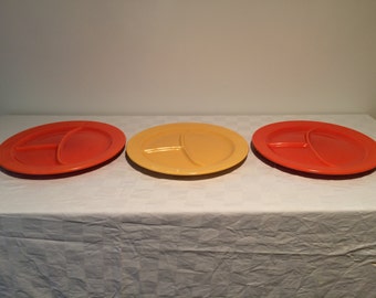 Vintage Fiestaware Divided Plates