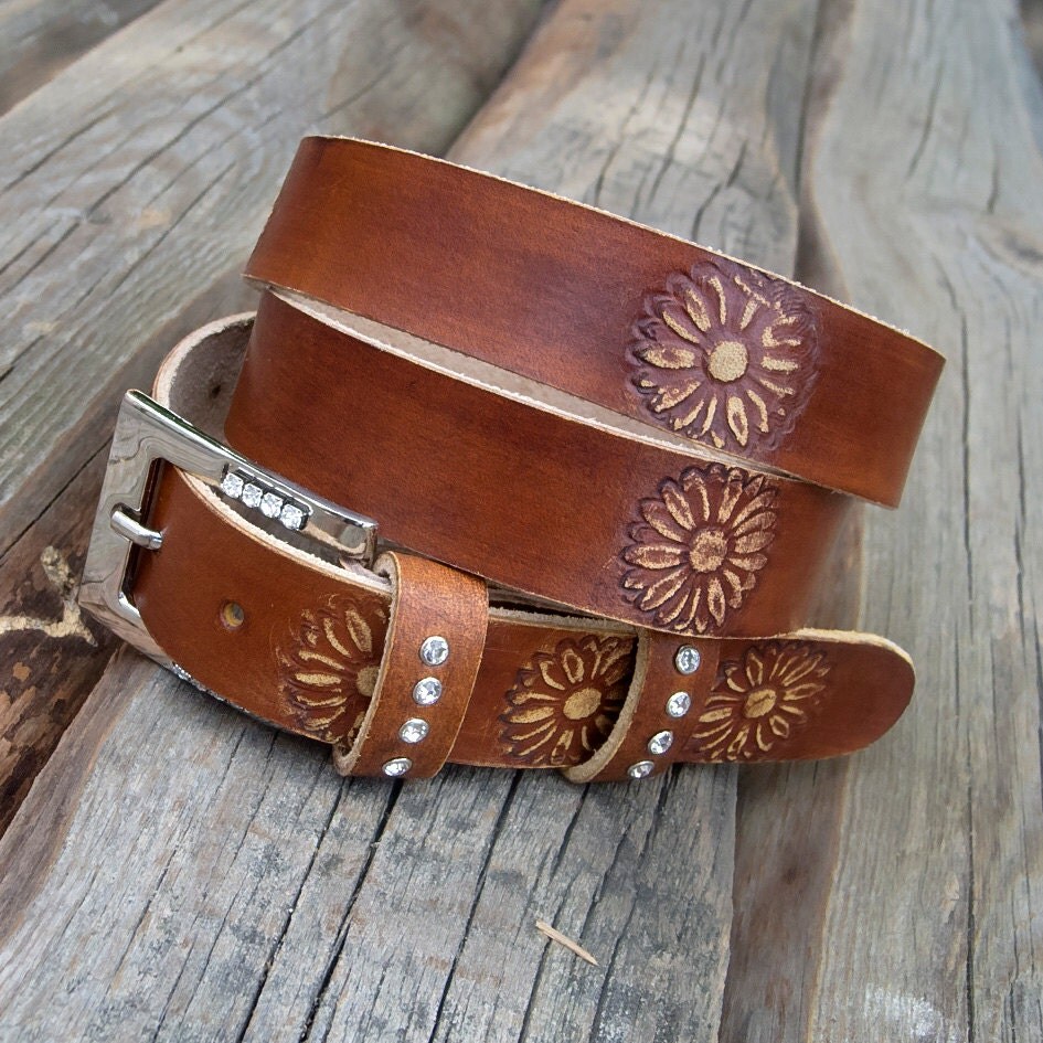 Womens leather belt Hippie leather belt Gipsy leather belt