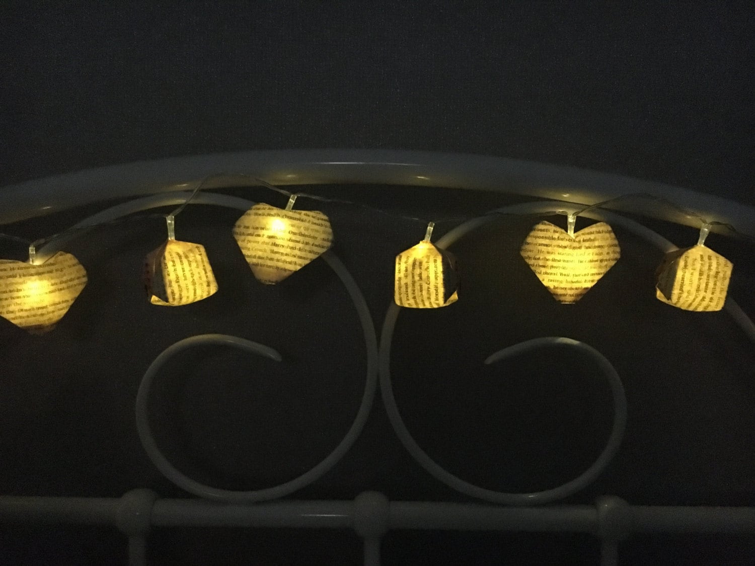 Harry Potter book page fairy lights