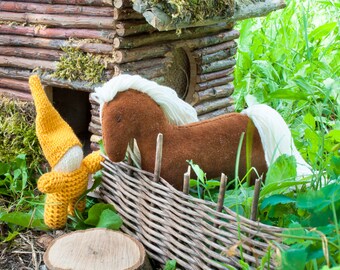 Waldorf doll, birthday gift, waldorf horse, toy horse, stuffed horse, horse toy, waldorf toy, wool felt horse,Plush Horse, soft toy horse