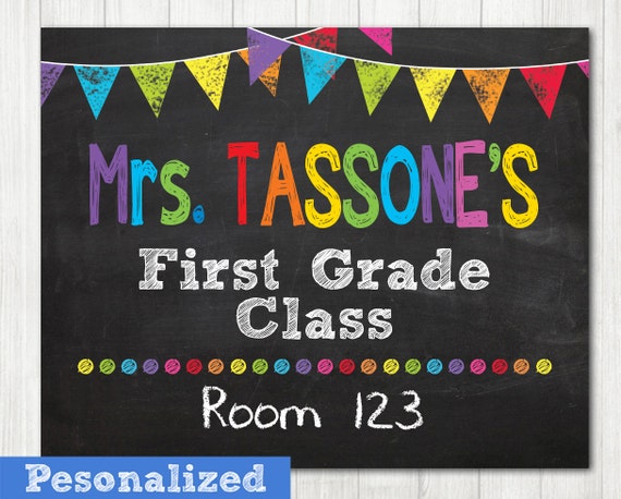 Teacher Door Sign Personalized Teacher Sign Classroom Door