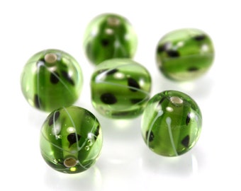 Gooseberry beads, handmade lampwork beads, berry beads