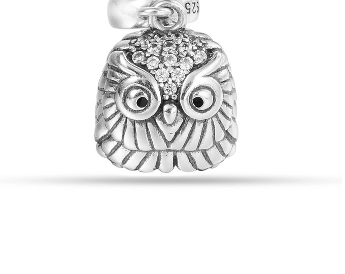 Cute Owl Pendant Charm | Silver Jewellery Charms, Personalised Gift for Her, Easter Owl Pendant Jewellery, Charms for Bracelet Necklace