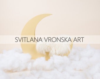 MOON Digital Backdrops, Newborn digital DESIGN (moon with white fur for Newborn photography) newborn digital backdrop, digital prop