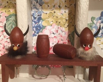 Vintage viking barware set