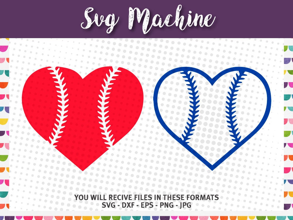 Download Baseball heart svg sport SVG design INSTANT DOWNLOAD vector