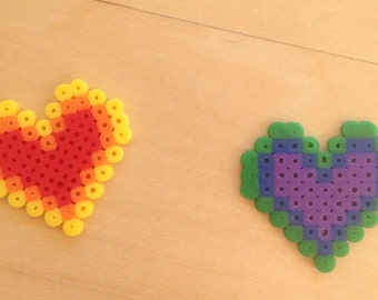 Items similar to Minecraft Perler Bead Heart on Etsy