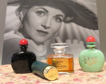 Jean Patou Vintage Parfüm-Joy volle Flasche und Refilable Geldbörse Flasche ...