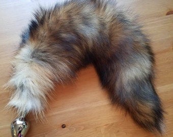 black fox tail butt plug