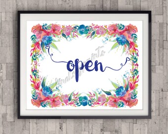 Unique open close sign related items | Etsy