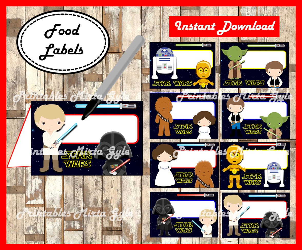 Star Wars Food Labels Star Wars Food Label Printables Curtis Bell