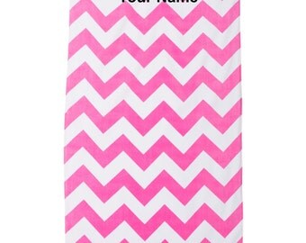 Chevron Velour Beach Towel custom with your name or saying; makes a great gift