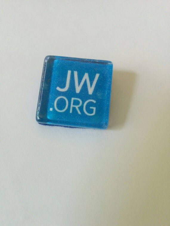 JW.Org Lapel glass pins 1 x 1 by JWJackthewarden on Etsy