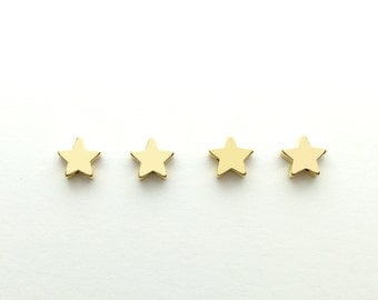 4 pcs Star Charm Jewelry Beading supplies, Craft Supplies Tools, Beads Celestial Beads STR1-G