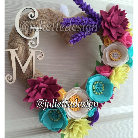 Items similar to Felt Wreath on Etsy