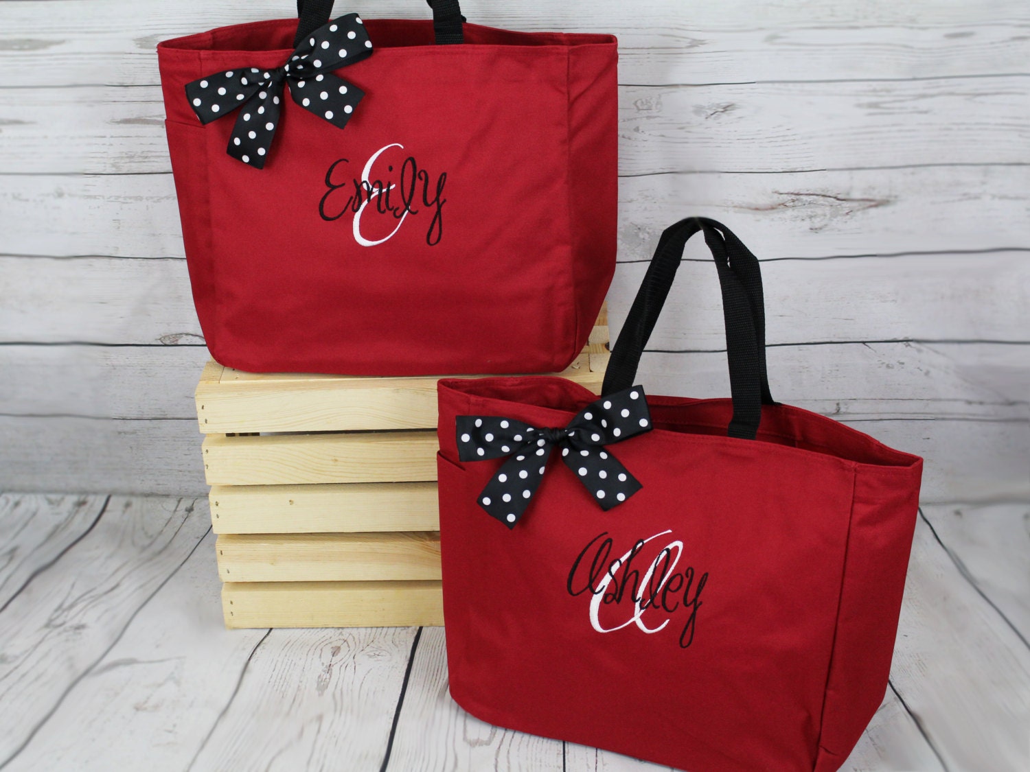 5 Personalized Bridesmaid Gift Tote Bags Wedding Party Gift